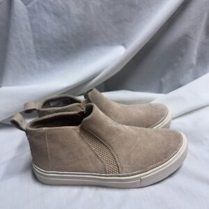 Toms Womens Bryce Beige Suede Slip On Shooties Shoes 6